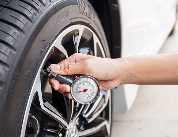 Adjust tire pressure